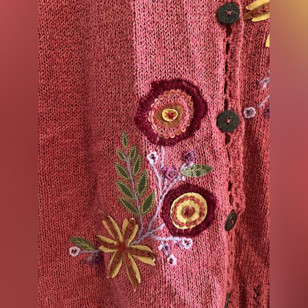 Sigrid Olsen Coral Knit Vest - Picture 4 of 6